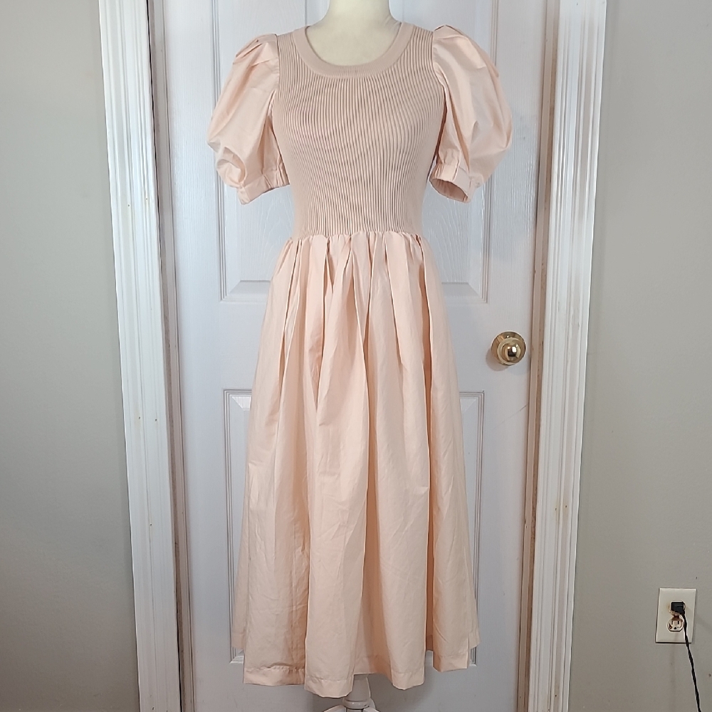 Line and Dot Midi Dress